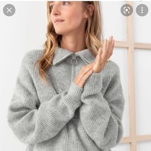 Quarter Zip wool/alpaca Sweater